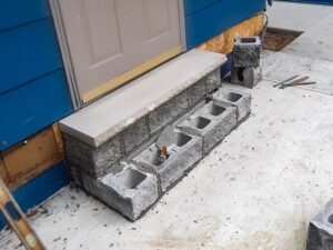 A set of cement steps.