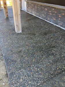 A textured sidewalk.