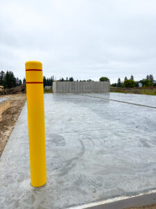 Commercial concrete slab and poured concrete foundation wall completed by Trepanier Masonry in Bemidji, MN.